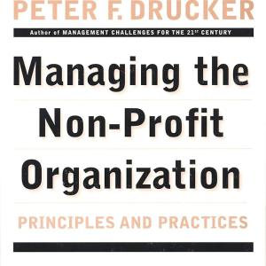 Cover of "Managing the Non-Profit Organization" by Peter F. Drucker.