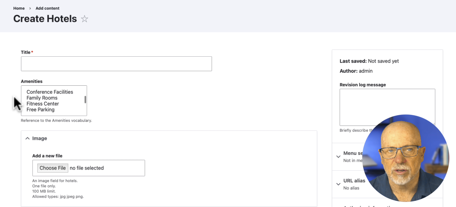 taxonomy in content type