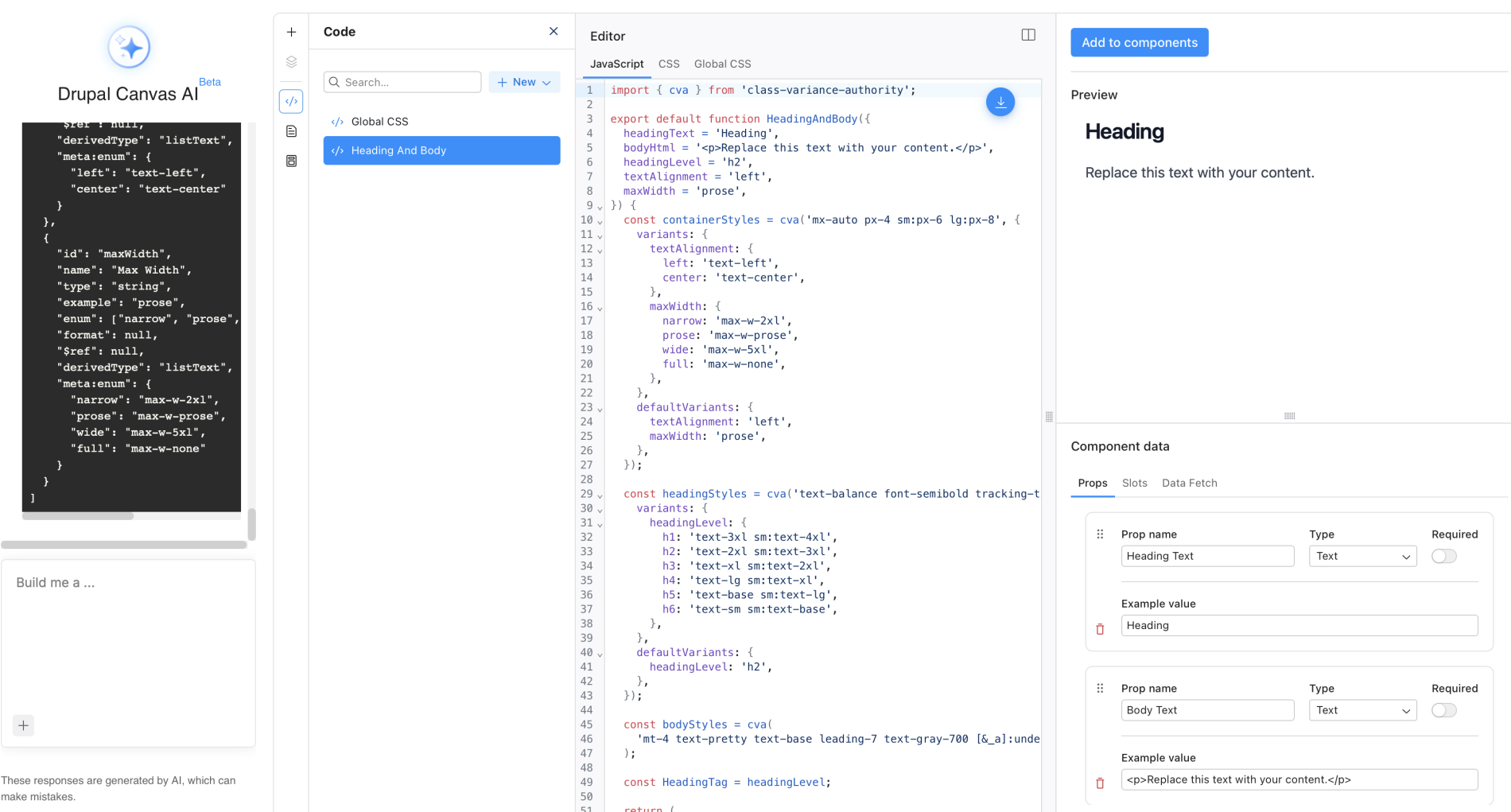 Code editor screenshot showing HTML and CSS files with output preview.