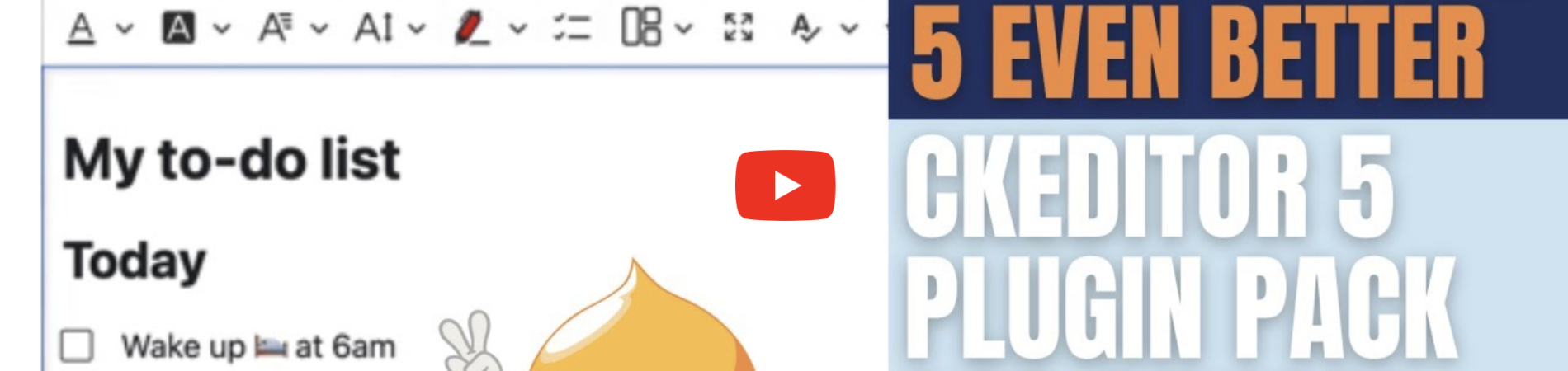 CKEditor 5 plugin pack video